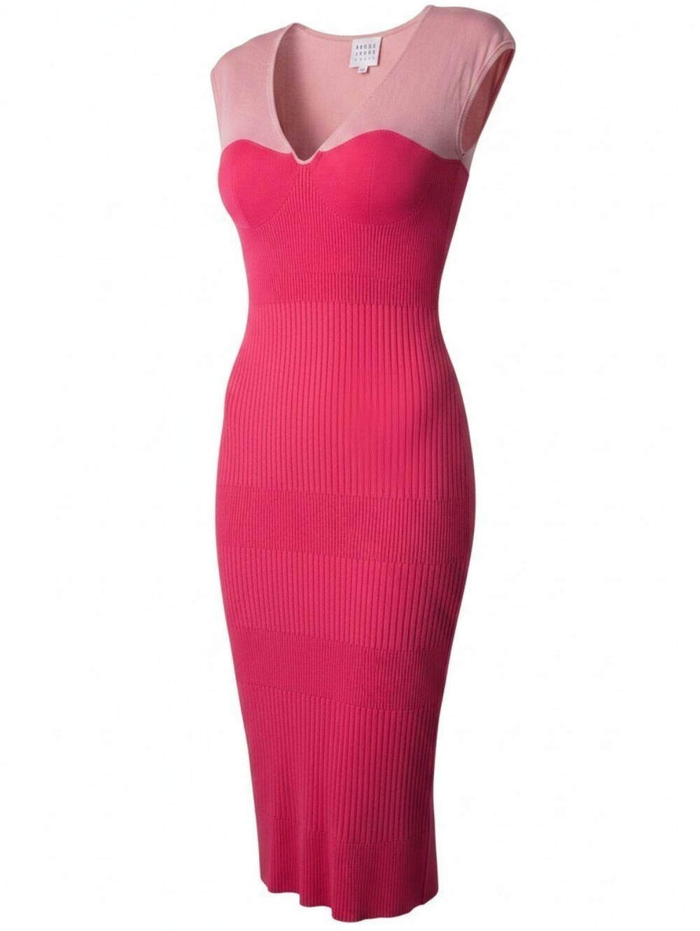 Hervé Léger Hot Pink Signature Bandage Bodycon Pencil Dress Sculpting M/L
